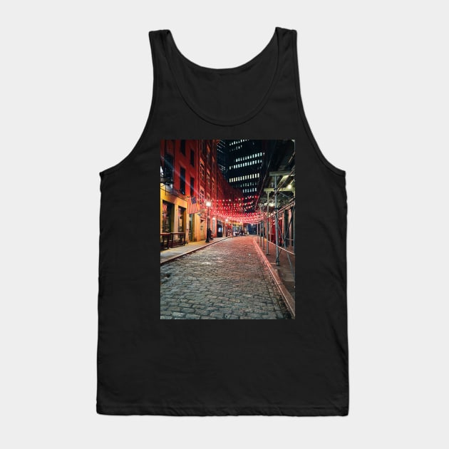 String lights across Stone Street Tank Top by offdutyplaces